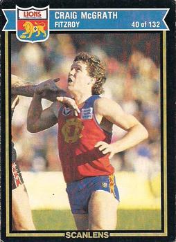 1987 Scanlens VFL #40 Craig McGrath Front